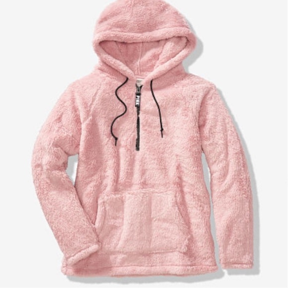 Victoria secret teddy bear HOODIE  size small NEW - Picture 1 of 10